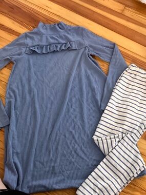 Hanna Andersson dress & leggings set,  150/ us 12